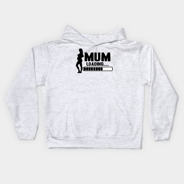 Cute Mom To Be Loading New Mother Newborn Baby Pregnancy Pregnant Kids Hoodie by Kuehni